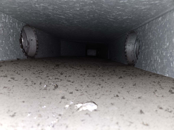 before the air duct cleaning from our expert duct services 